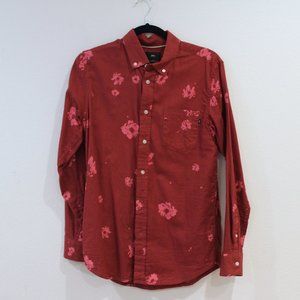 Obey red floral shirt